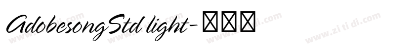 AdobesongStd light字体转换